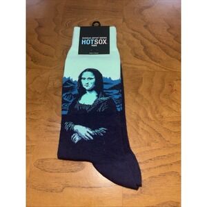 Hot Sox Men Crew Sock Mona Lisa  New  With Tag Sz‎ 6-12.5